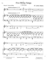 H.L. Adams: 5 Millay Songs