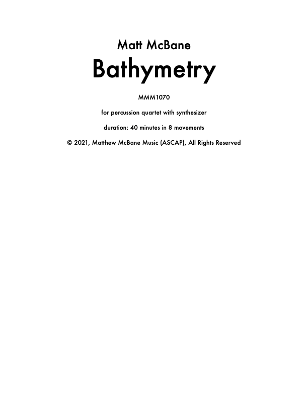 McBane: Bathymetry
