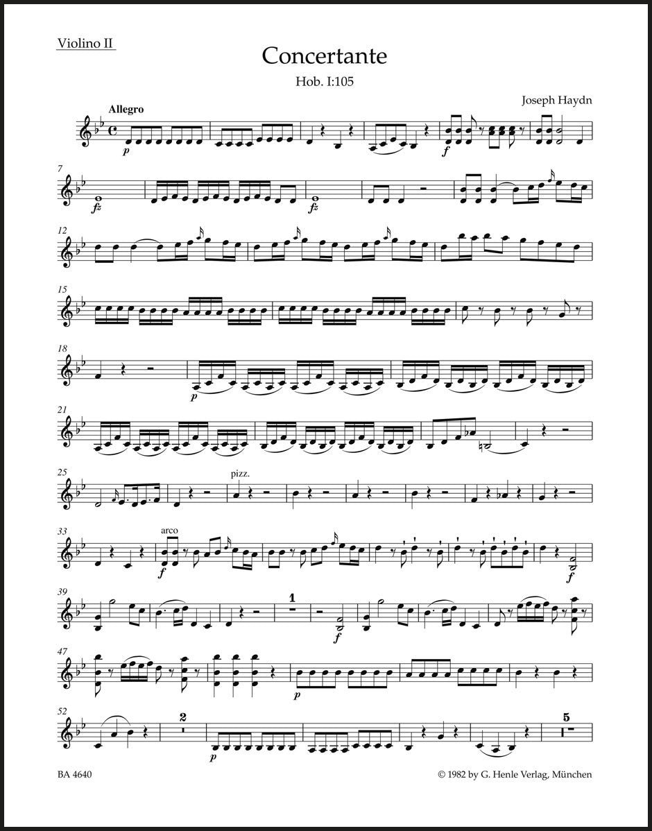 Haydn: Concertante in B-flat Major, Hob. I:105