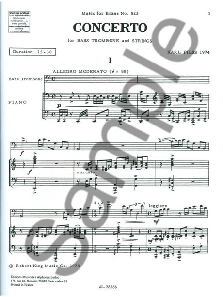 Pilss: Bass Trombone Concerto