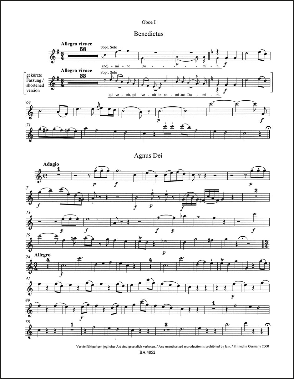 Mozart: Missa brevis in C Major, K. 259