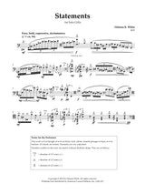 White: Statements for Cello