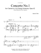 Cohn: Clarinet Concerto No. 1, Op. 62