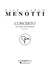Menotti: Violin Concerto