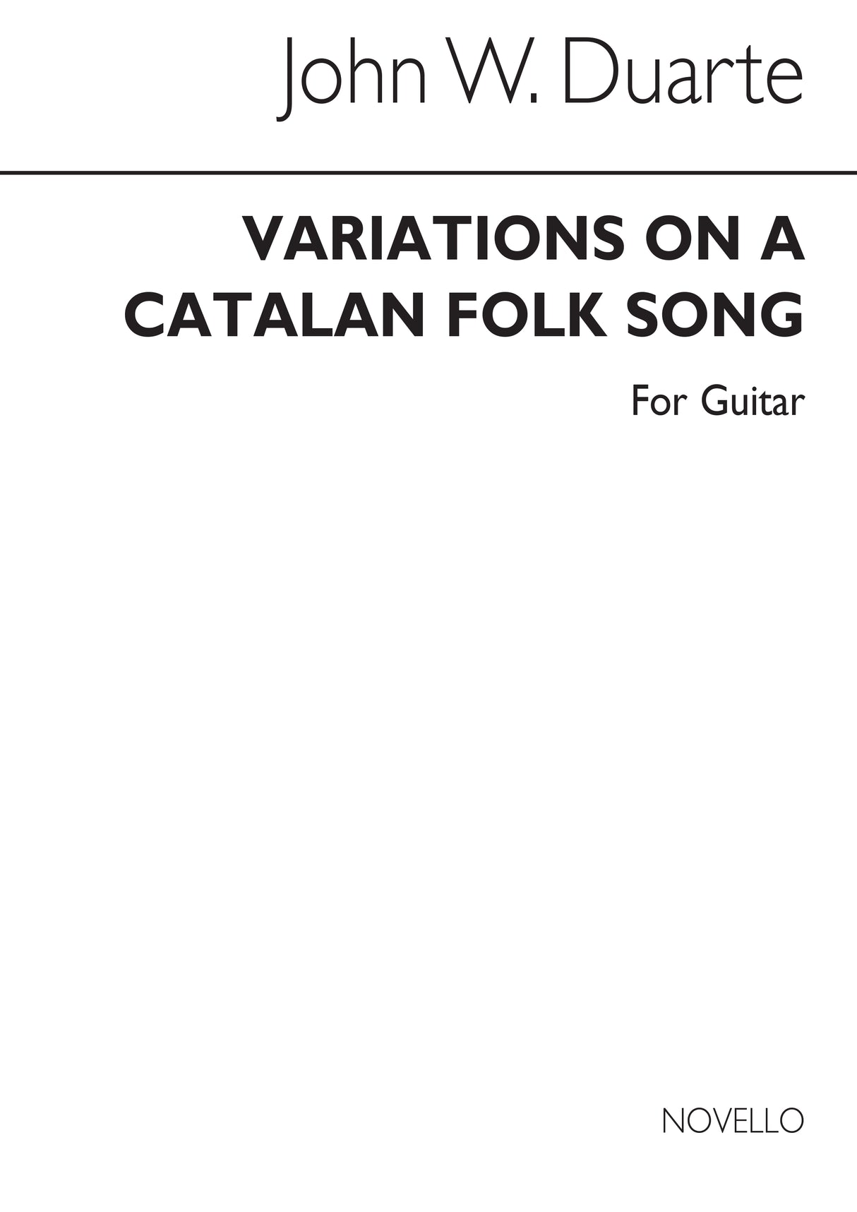 Duarte: Variations on a Catalan Folksong, Op. 25