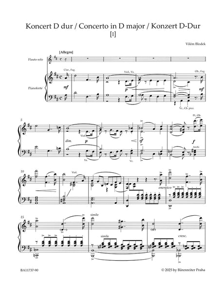 Blodek: Flute Concerto in D Major