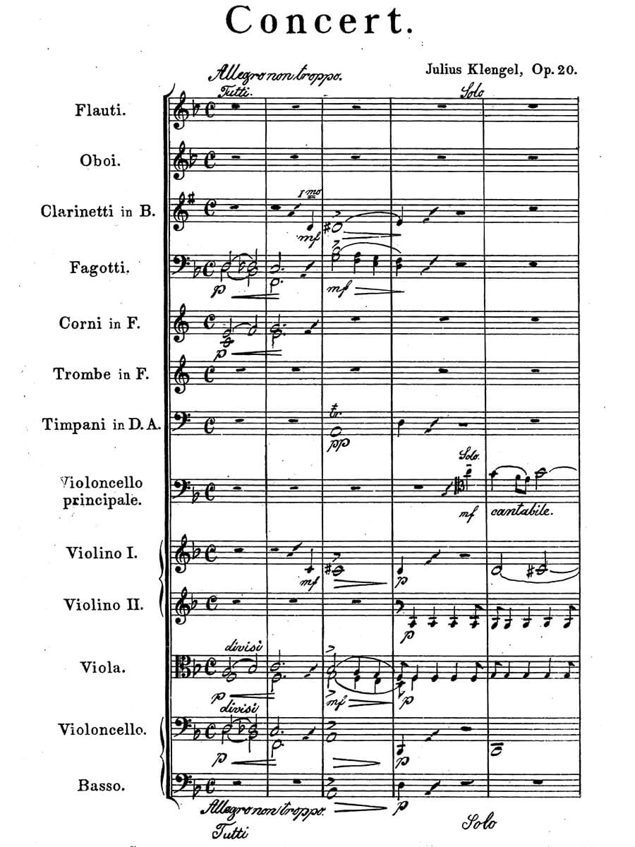 Klengel: Cello Concerto No. 2 in D Minor, Op. 20