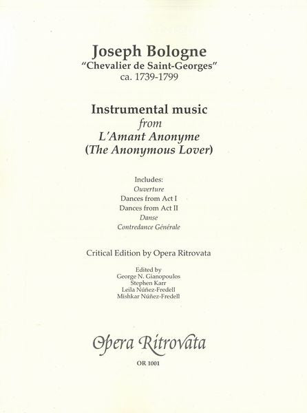 Saint-Georges: Instrumental Music from "L'amant anonyme"