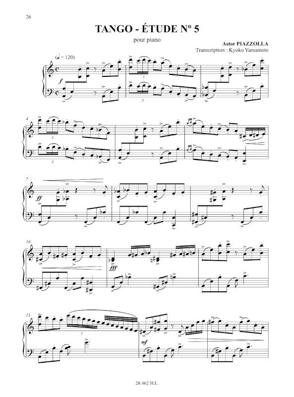 Piazzolla: Tango-Études (for piano)