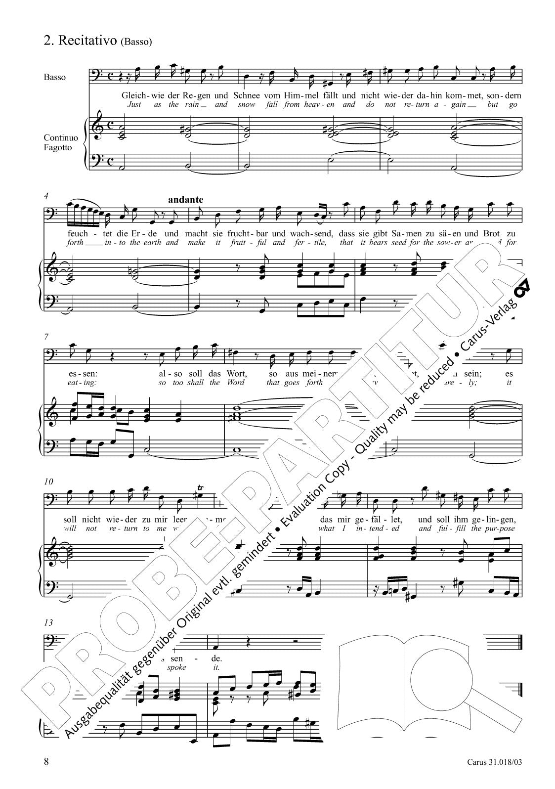 Bach: Gleichwie der Regen and Schnee, BWV 18