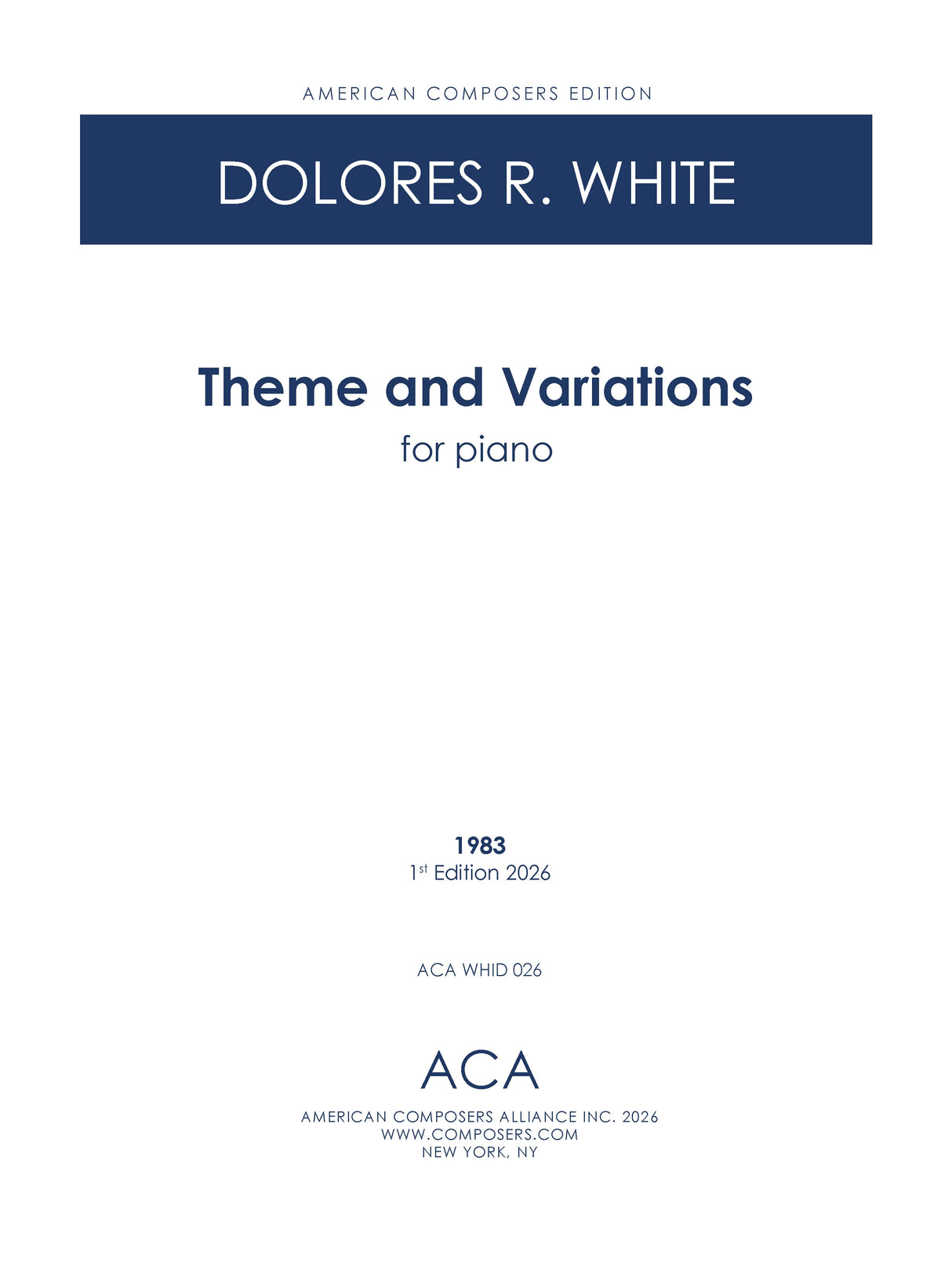 White: Theme and Variations