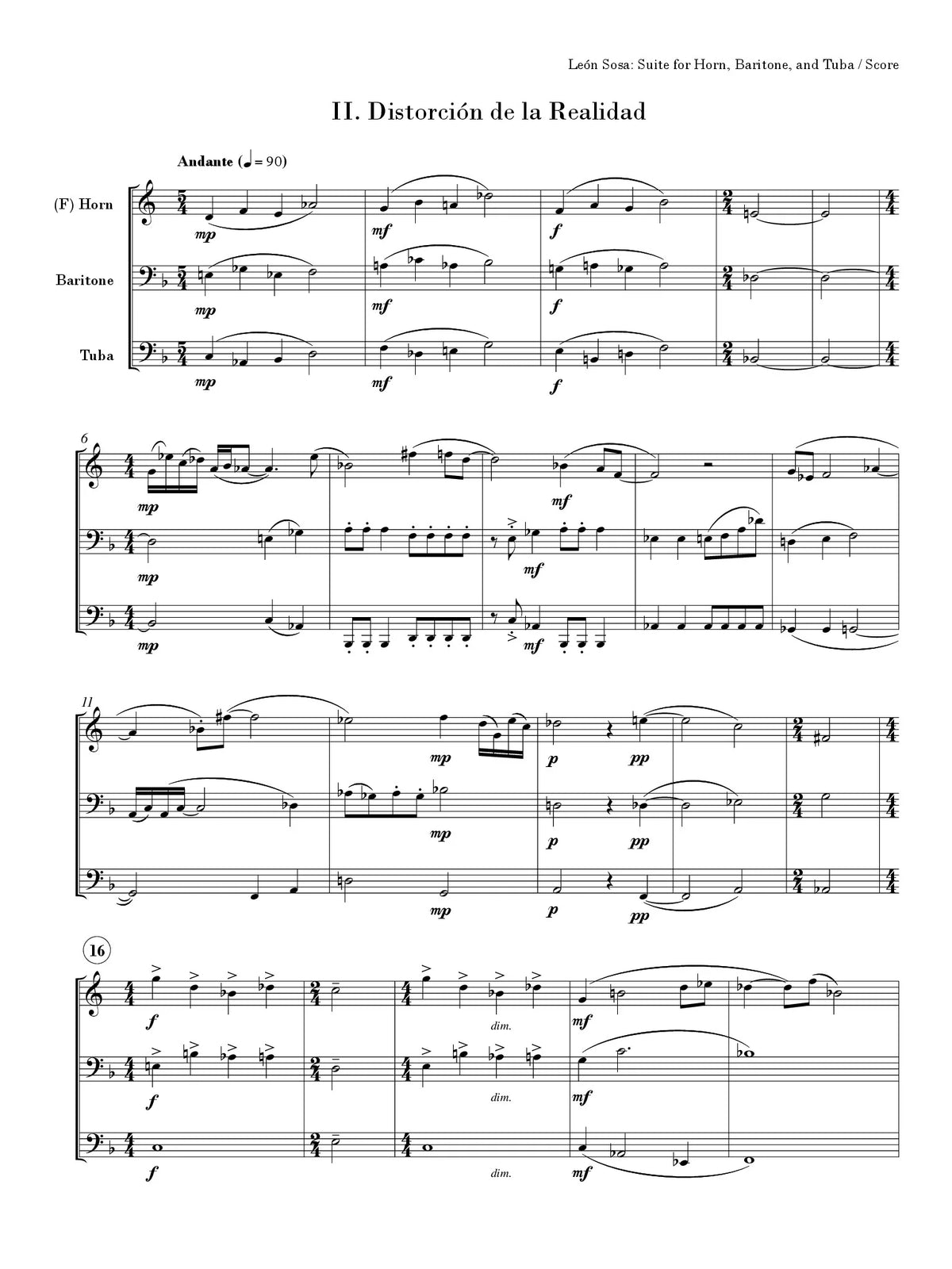 León Sosa: Suite for Horn, Baritone, & Tuba