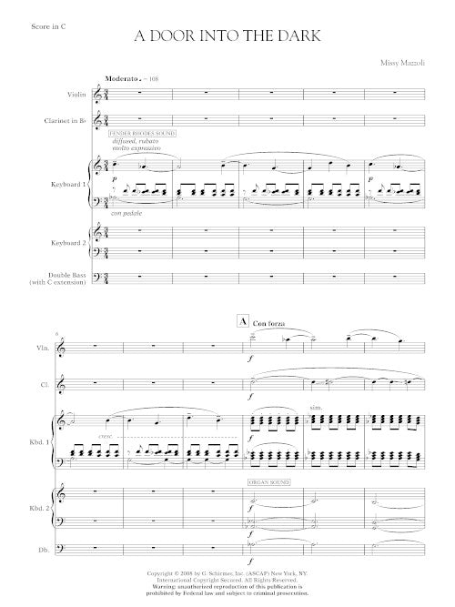 Mazzoli: A Door into the Dark