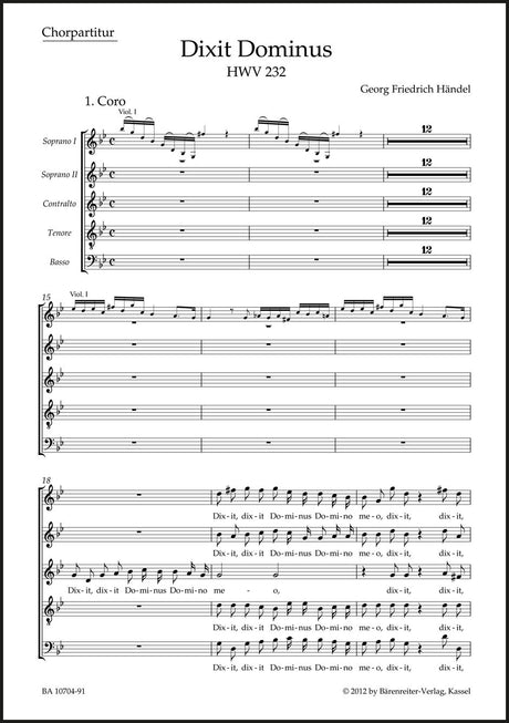 Handel: Dixit Dominus, HWV 232