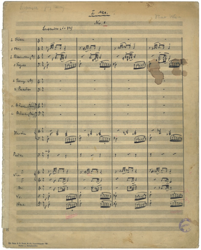 Weill: Der Silbersee