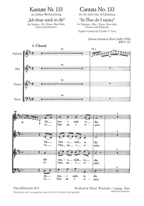 Bach: Ich freue ich in dir, BWV 133 - Cantata for the 3rd Day of Christmas