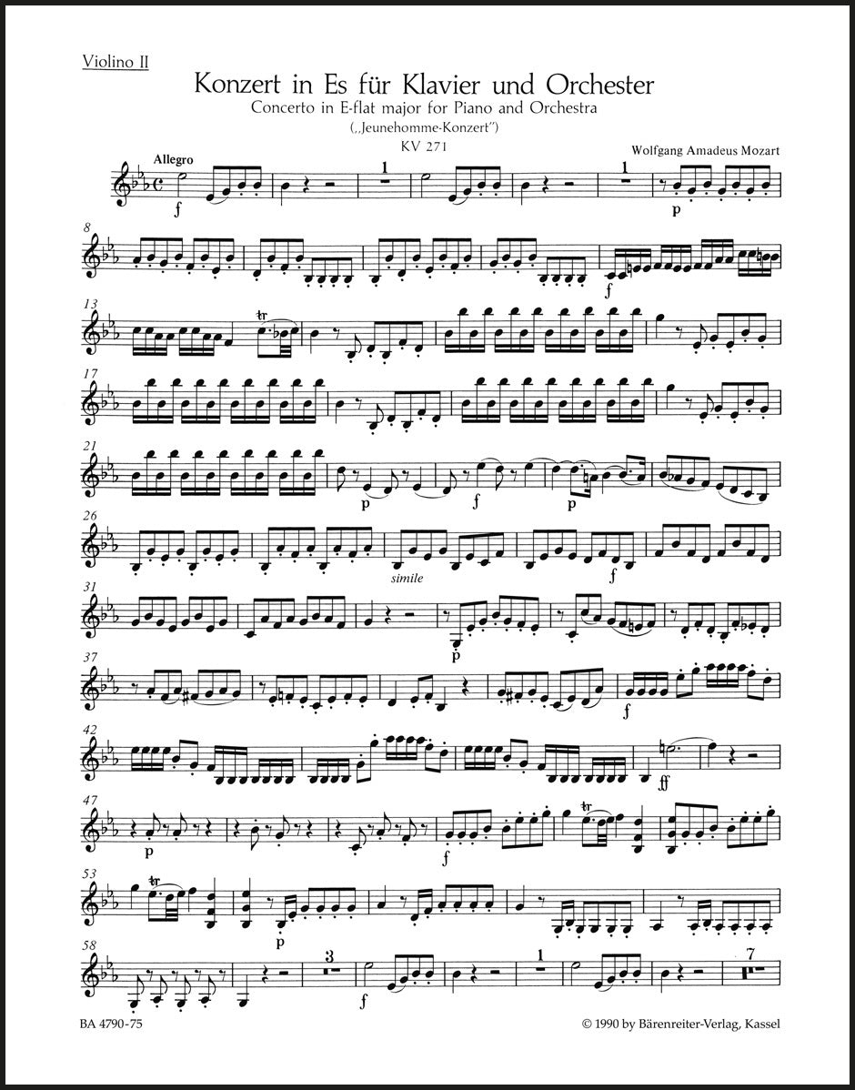 Mozart: Piano Concerto No. 9 in E-flat Major, K. 271 – Ficks Music