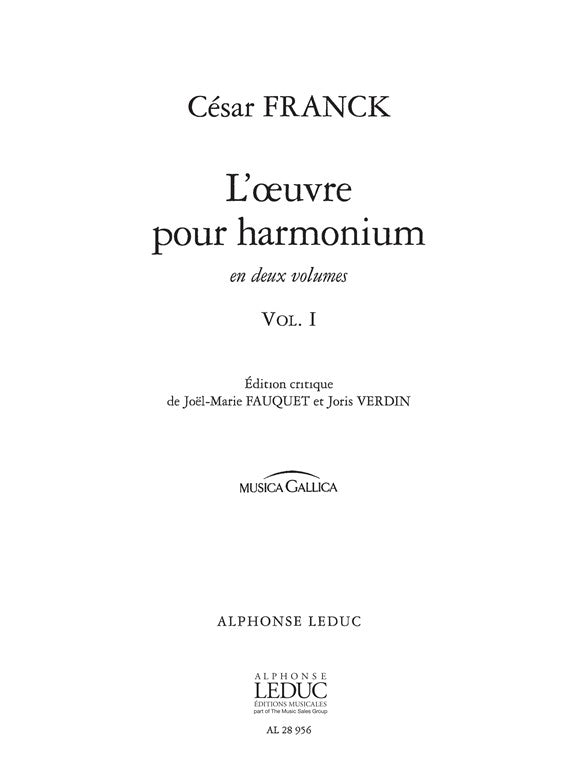 Franck: Works for Harmonium Vol.1
