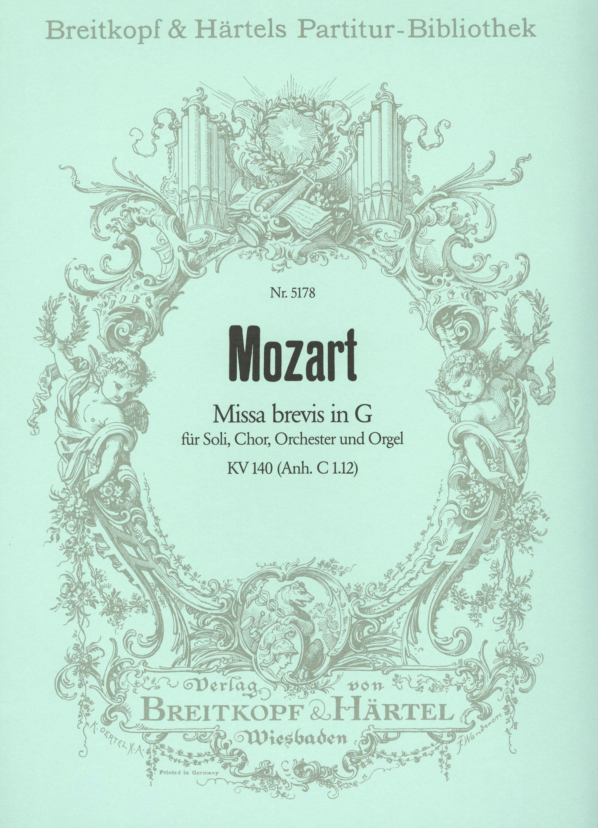 Mozart: Missa brevis in G Major, K. 140 (235d) – Ficks Music