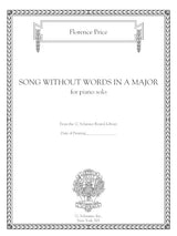 Price: Song Without Words in A Major