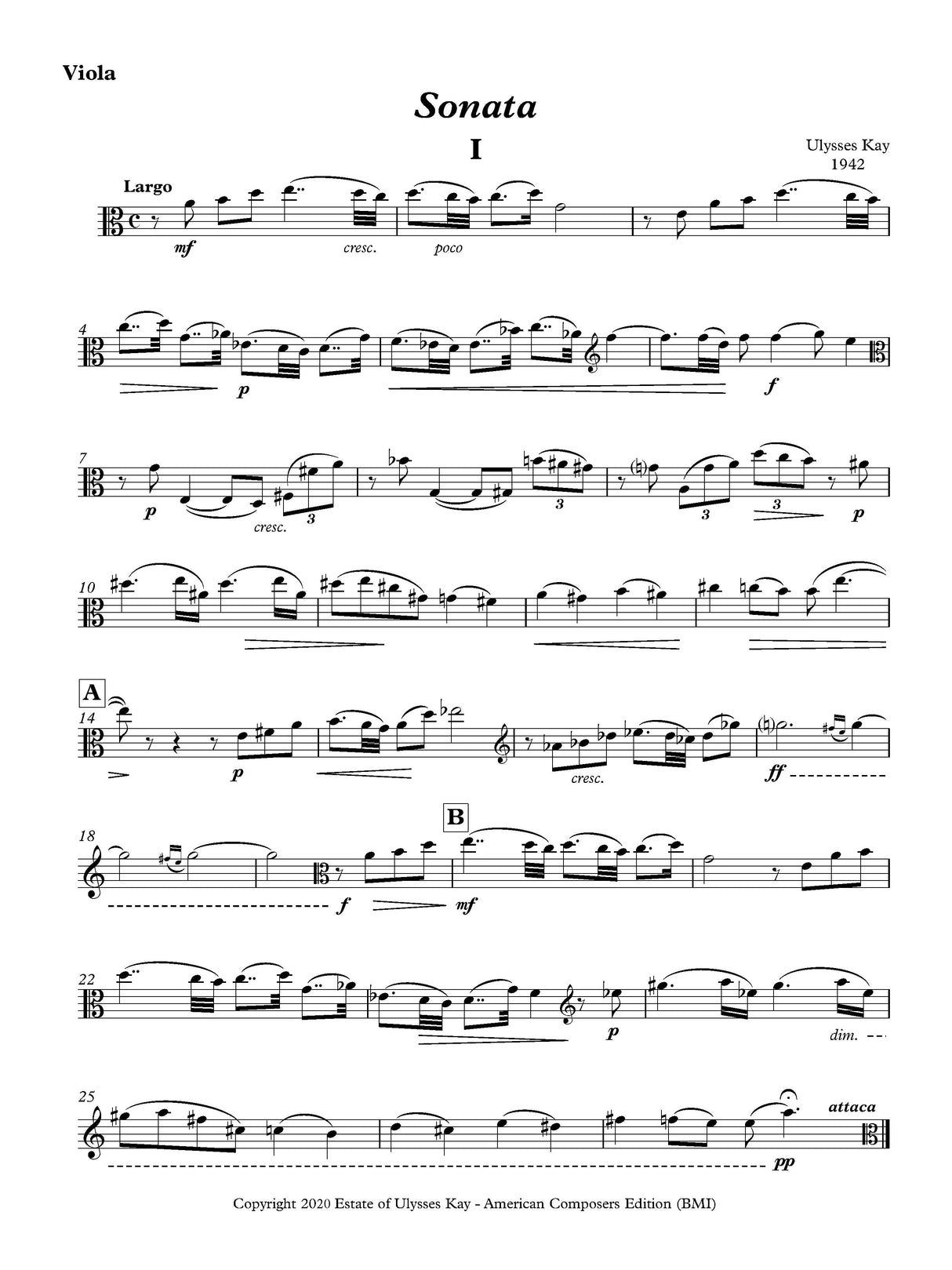 Kay: Viola Sonata
