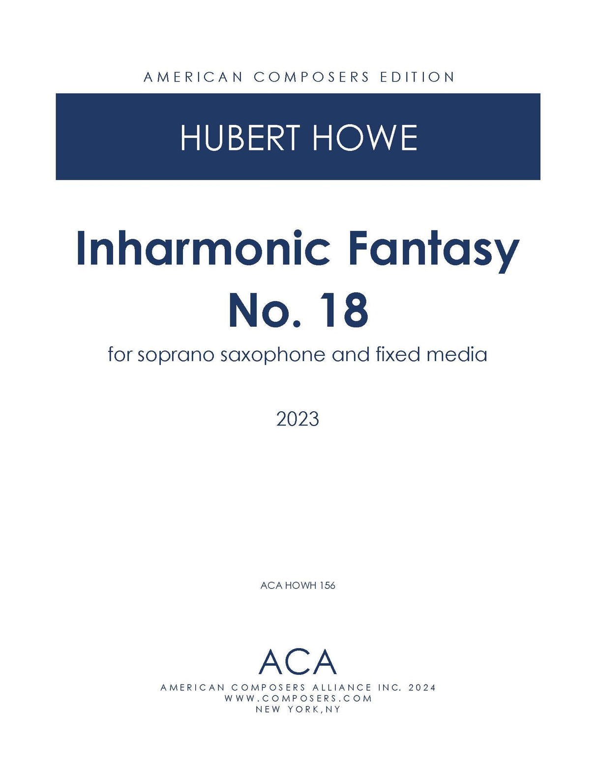 Howe: Inharmonic Fantasy No. 18