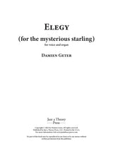 Geter: Elegy (for the Mysterious Starling)