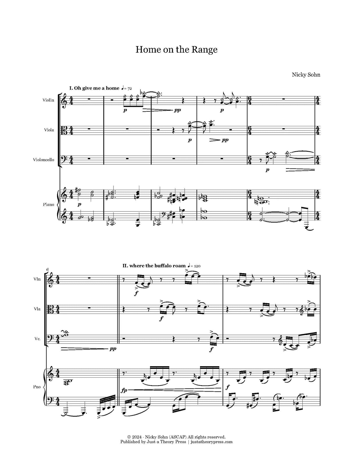 Sohn: Home on the Range