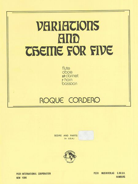 Cordero: Variations and Theme for Five