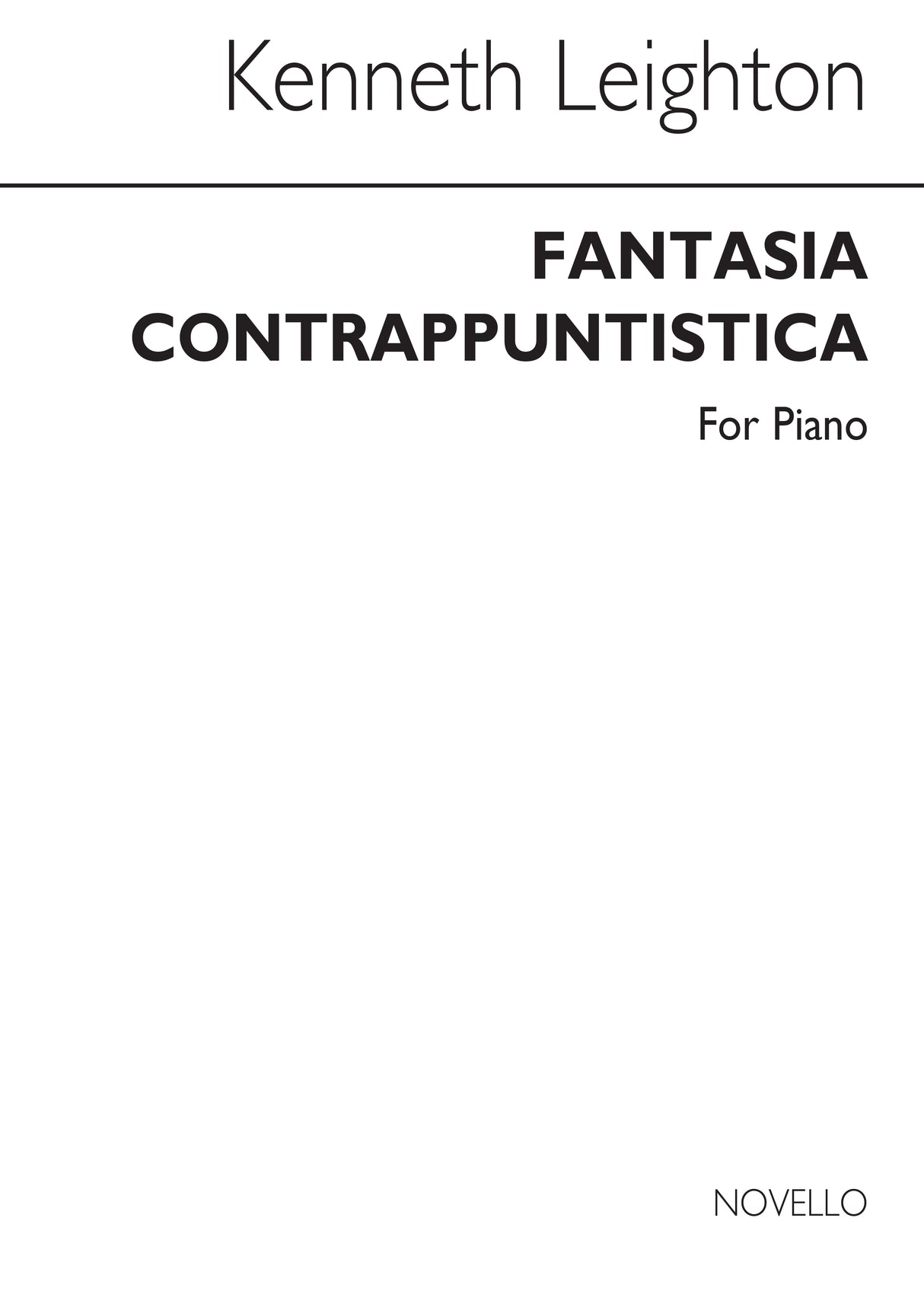Leighton: Fantasia Contrappuntistica, Op. 24