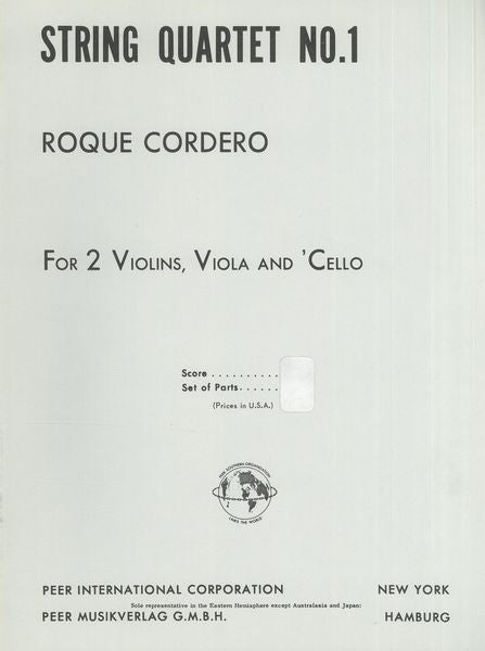 Cordero: String Quartet No. 1