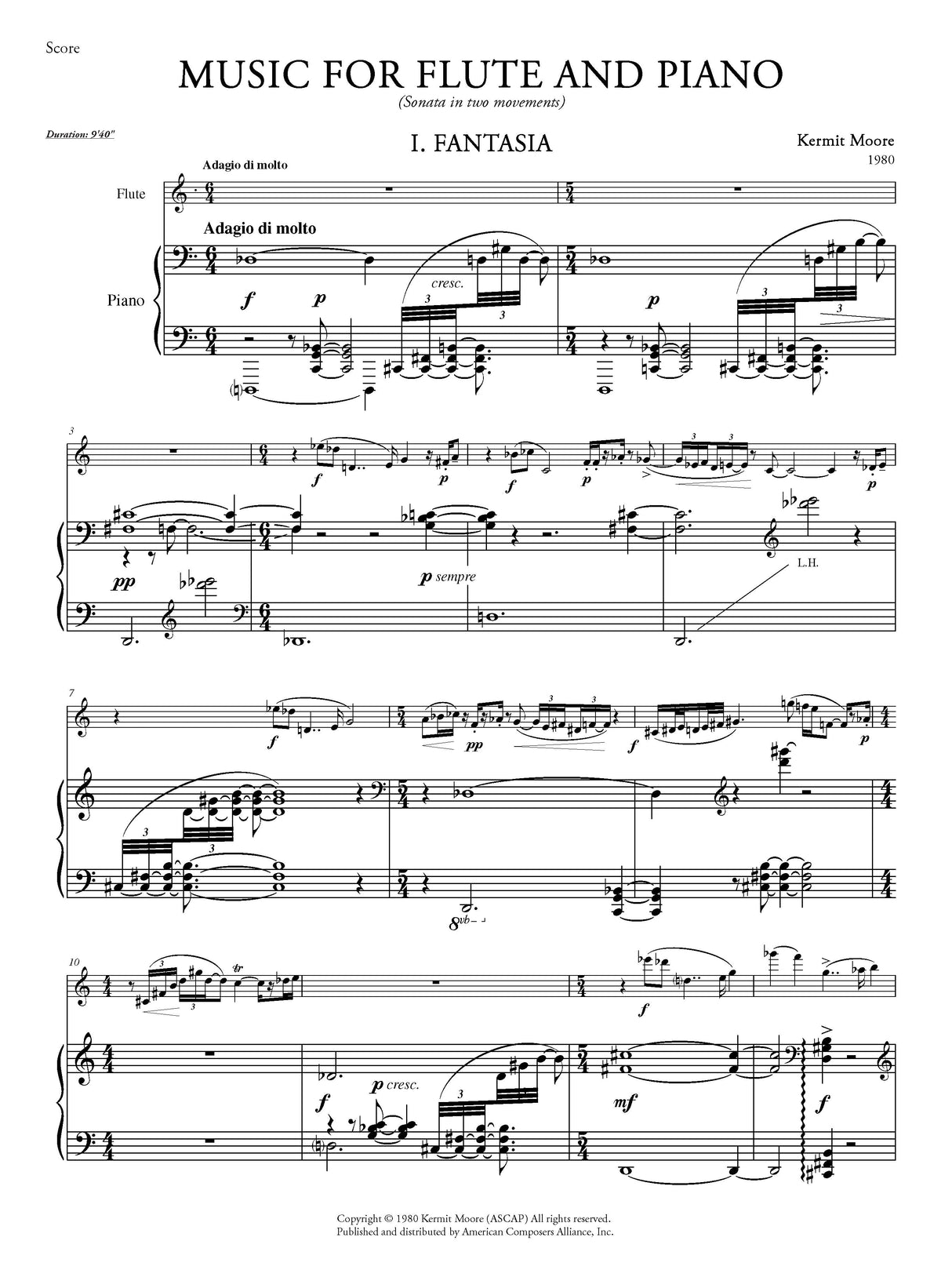 Moore: Music for Flute and Piano