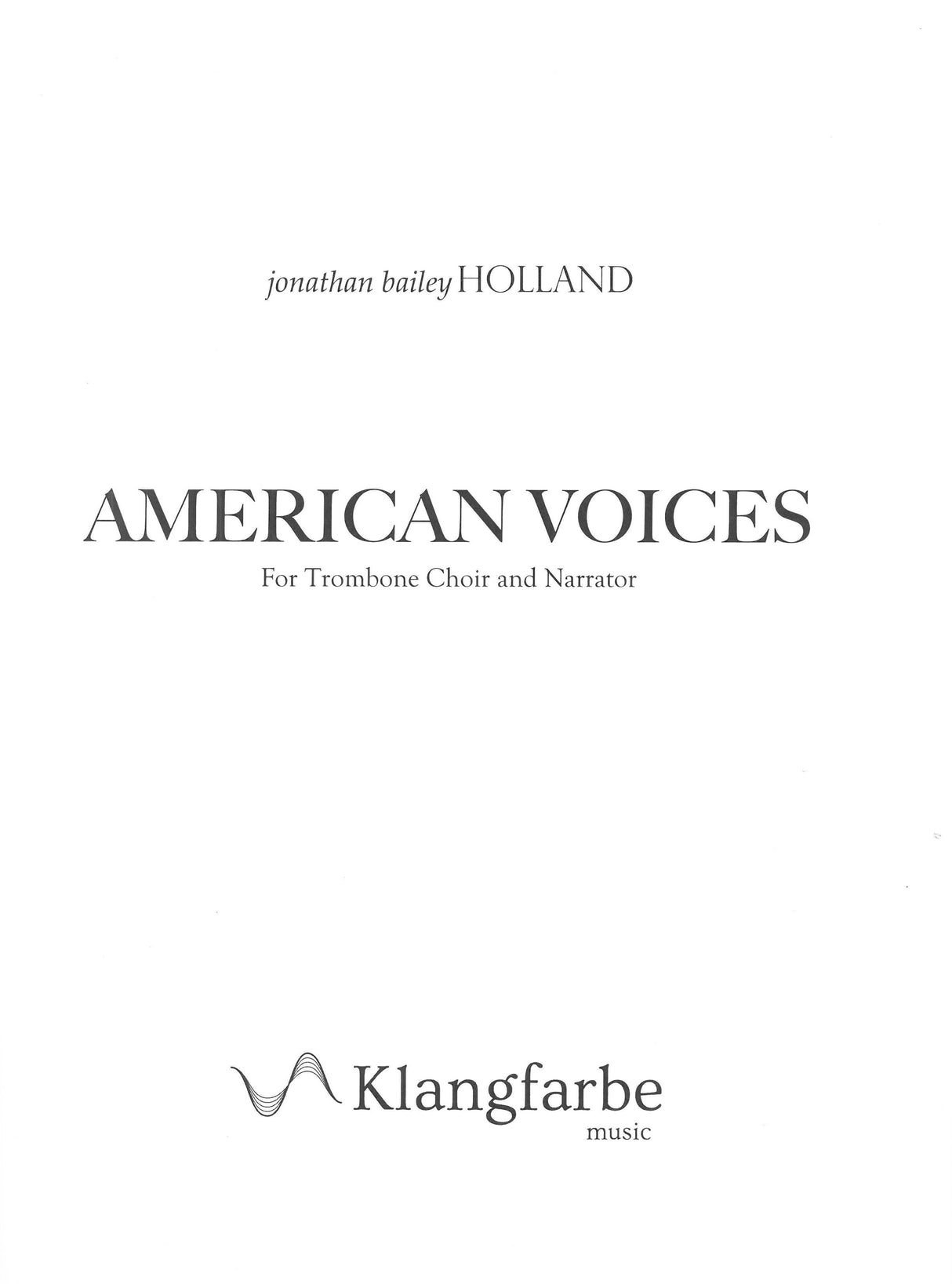Holland: American Voices