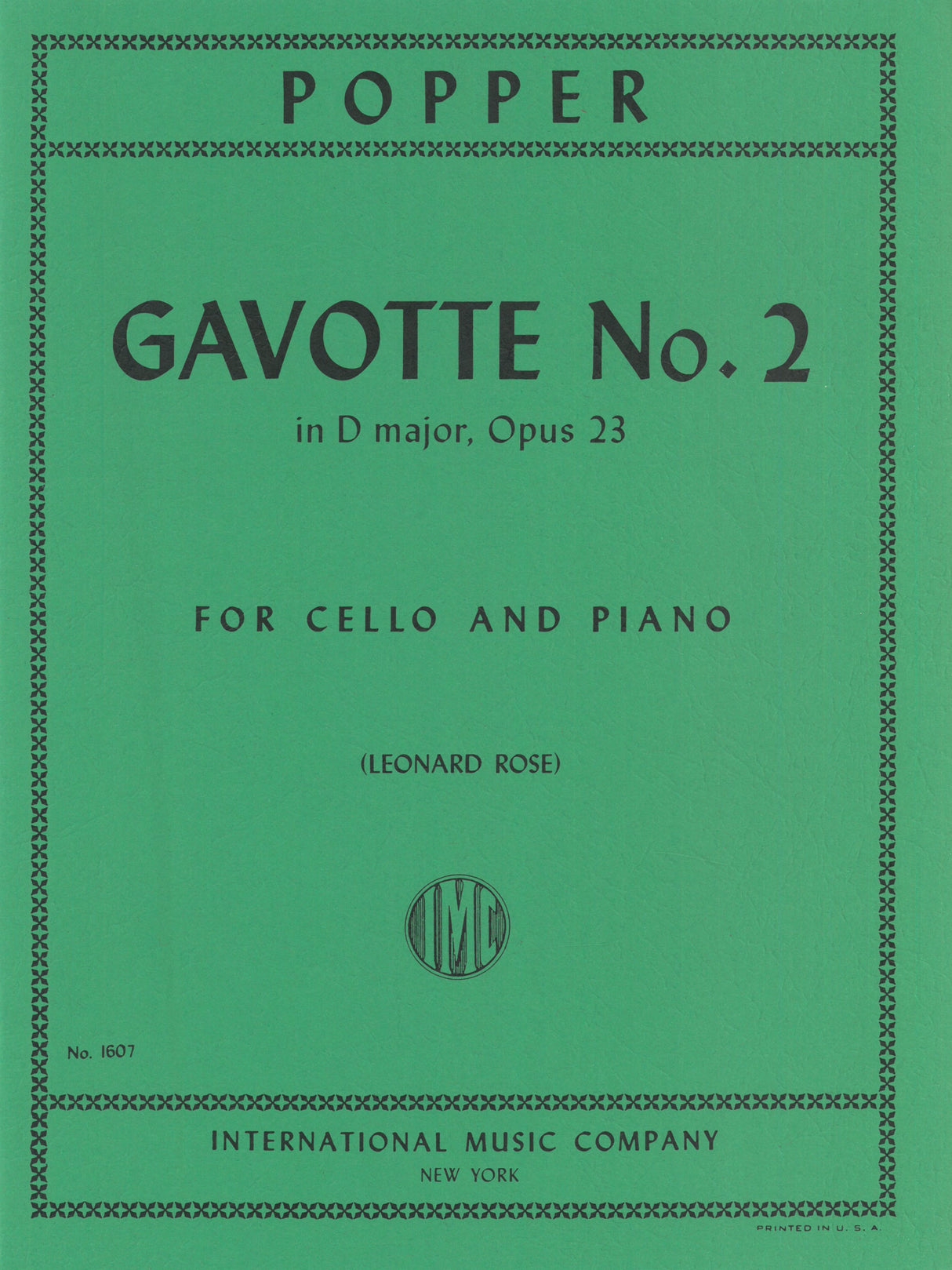 Popper: Gavotte No. 2 in D Major, Op. 23