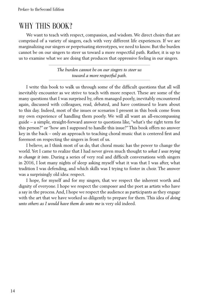 Teaching with Respect: Inclusive Pedagogy for Choral Directors (Second Edition)