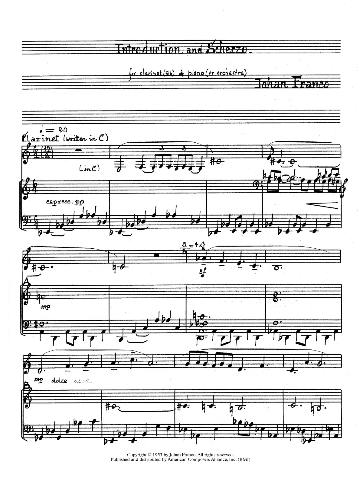 Franco: Introduction & Scherzo