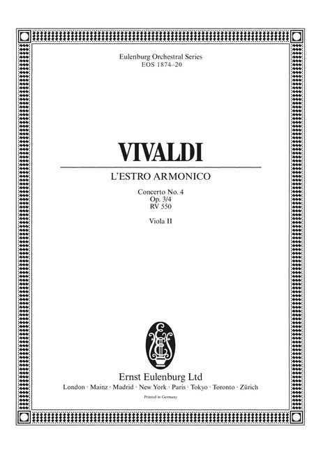 Vivaldi: L'estro armonico, RV 550, Op. 3, No. 4