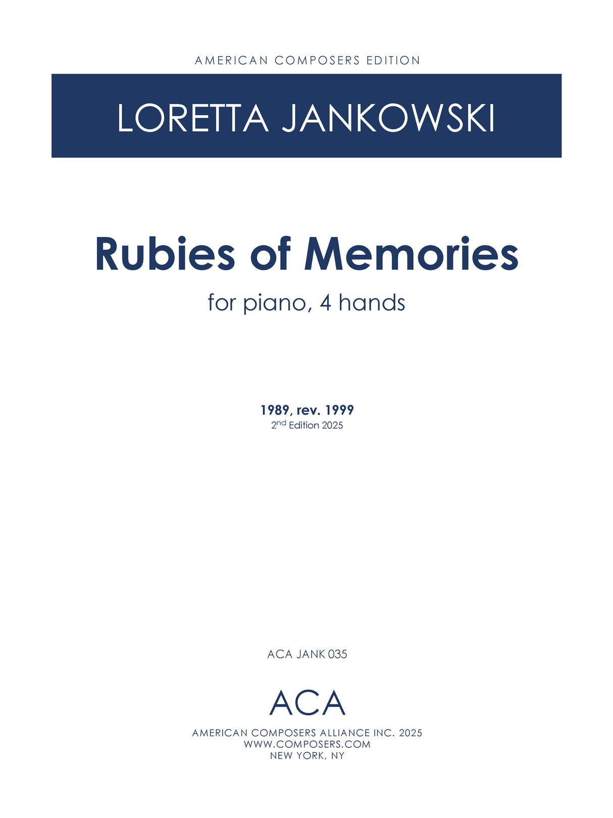 Jankowski: Rubies of Memories