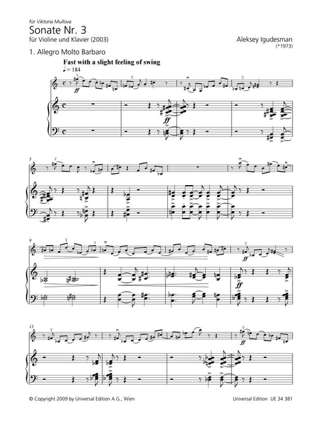 Igudesman: Violin Sonata No. 3