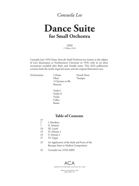 C. Lee: Dance Suite