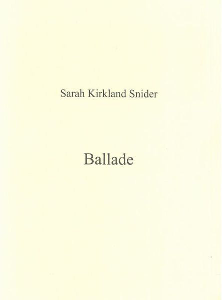 Snider: Ballade