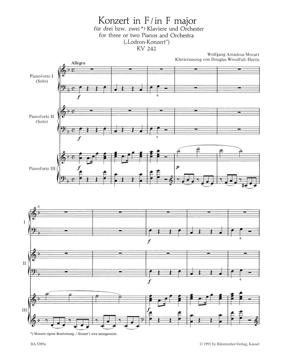 Mozart: Concerto No. 7 for 2 or 3 Pianos, K. 242 (