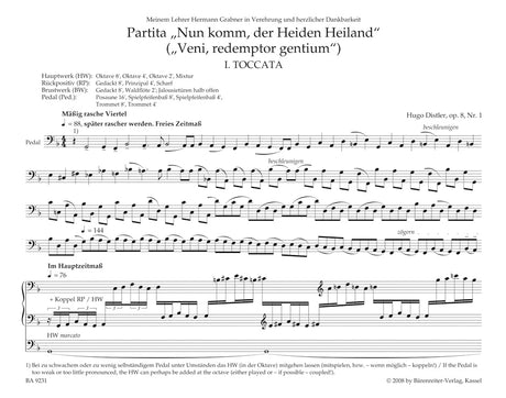 Distler: Complete Organ Works - Volume 1