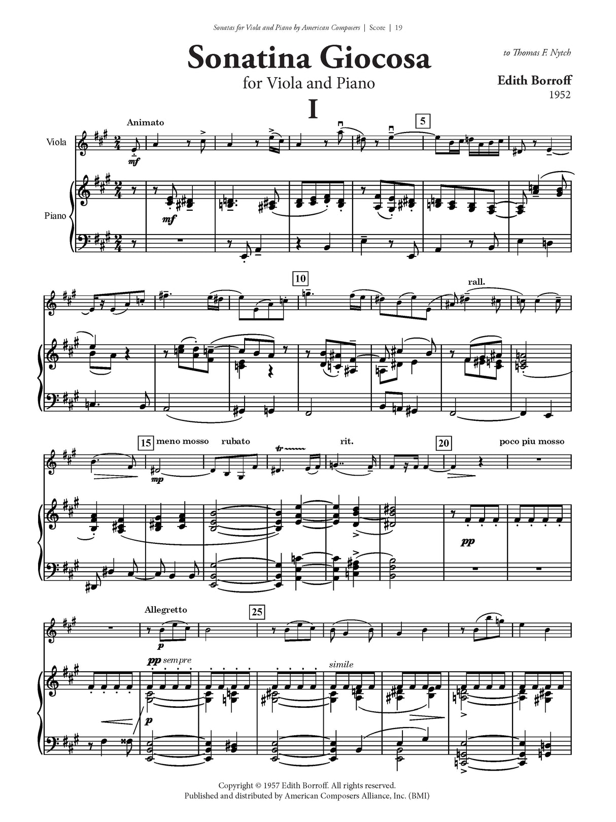 Viola Sonatas by American Composers