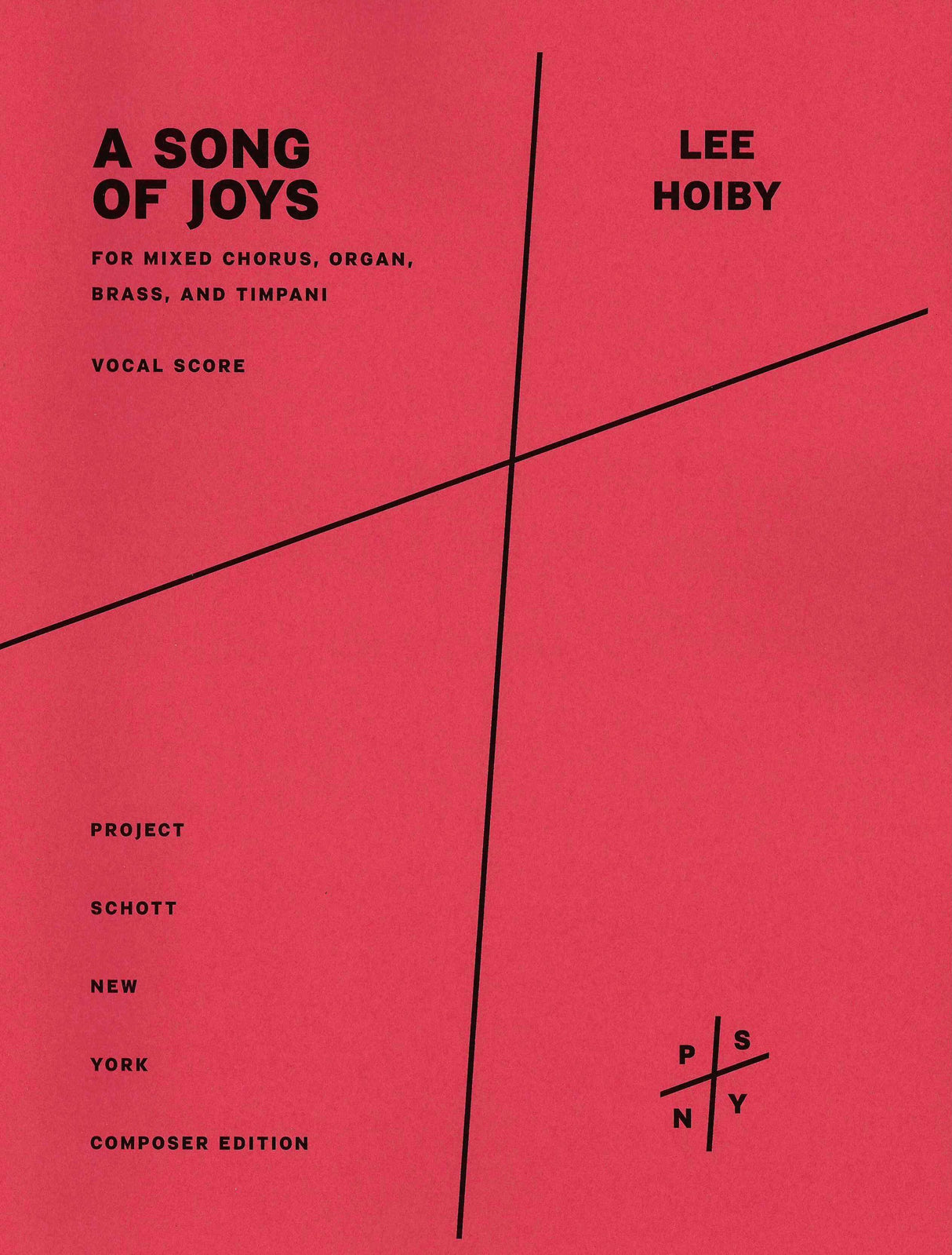 Hoiby: A Song of Joys (for SATB choir and chamber ensemble)