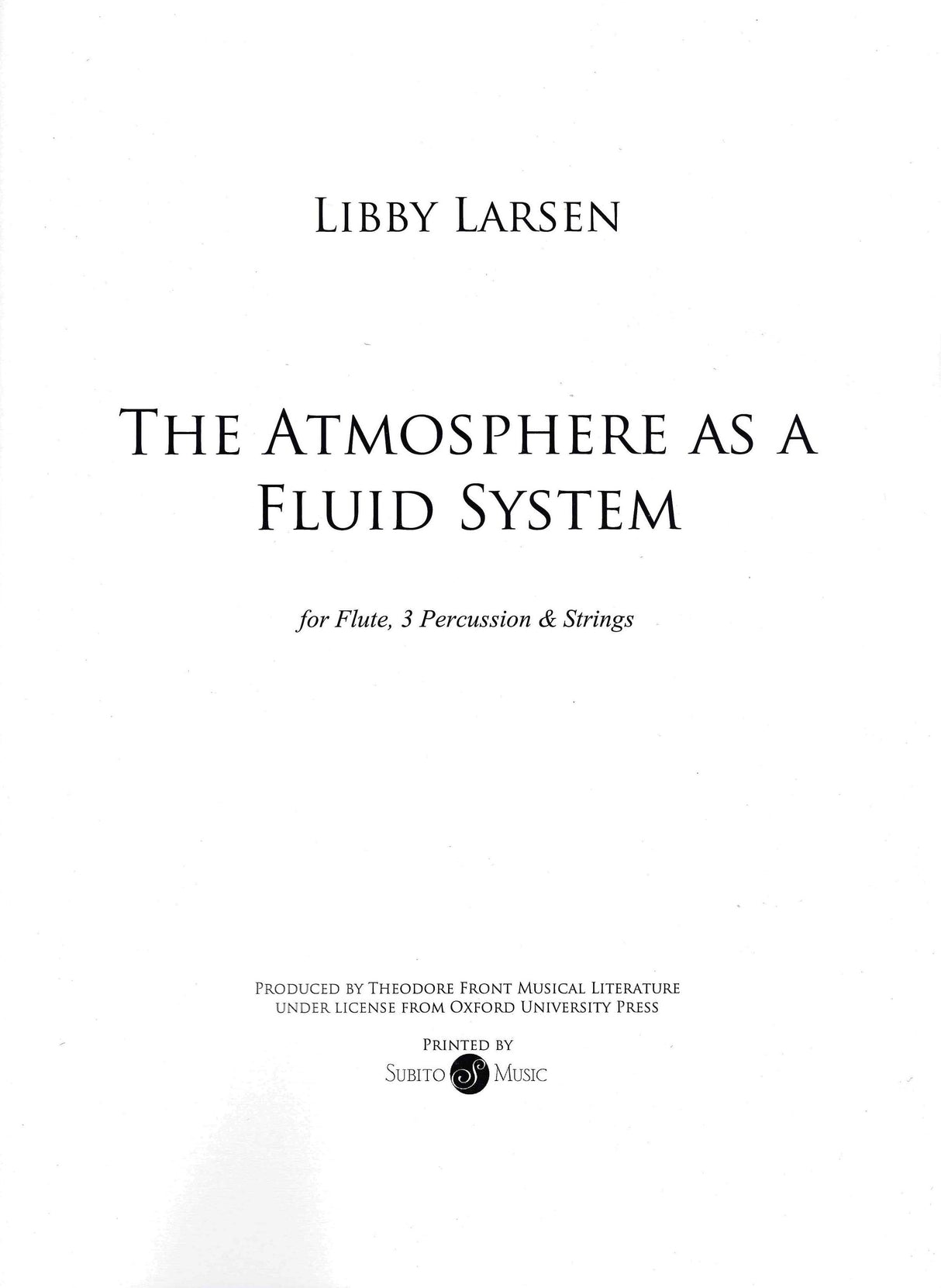 Larsen: The Atmosphere As A Fluid System