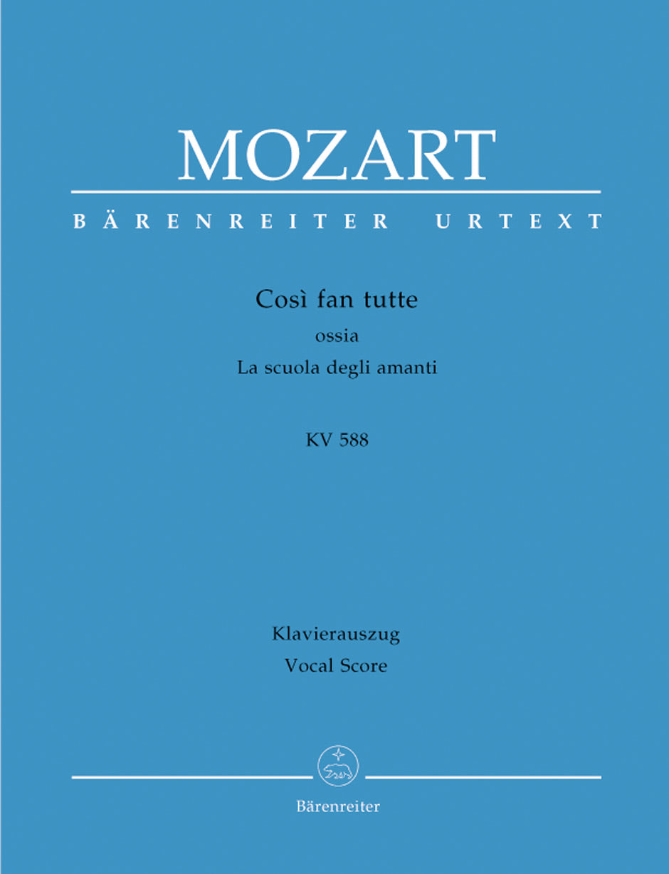 Mozart Così Fan Tutte コジ・ファン・トゥッテ　スコア Mozart: Così fan tutte, K. 588 – Ficks Music