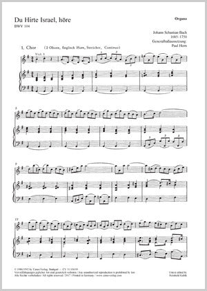Bach: Du Hirte Israel, höre, BWV 104