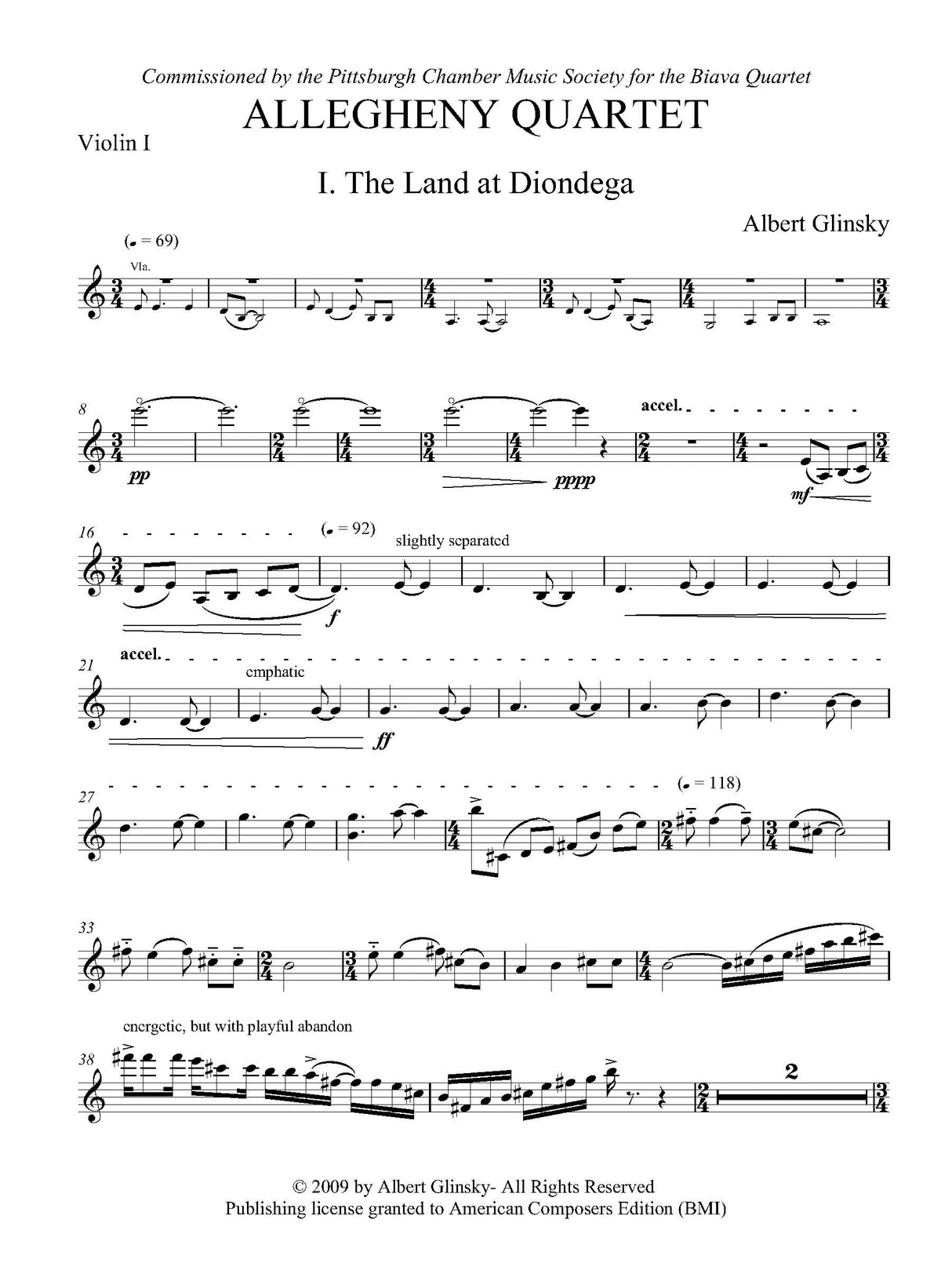 Glinsky: Allegheny Quartet