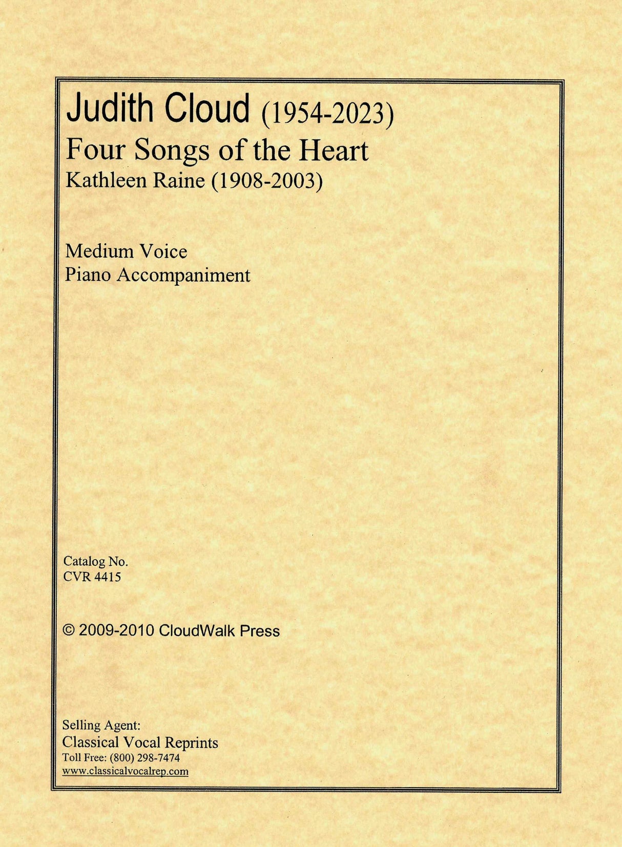 Cloud: Four Songs of the Heart
